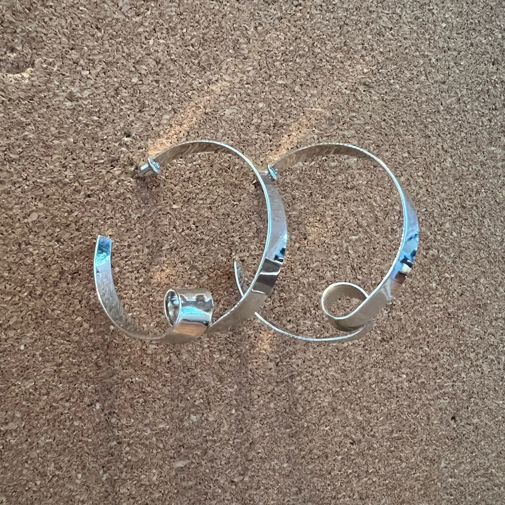 Silver hoop earrings